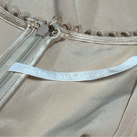 🆕 ARE YOU AM I Issi 100% Silk Mini Dress in Fawn - Picture 10 of 16